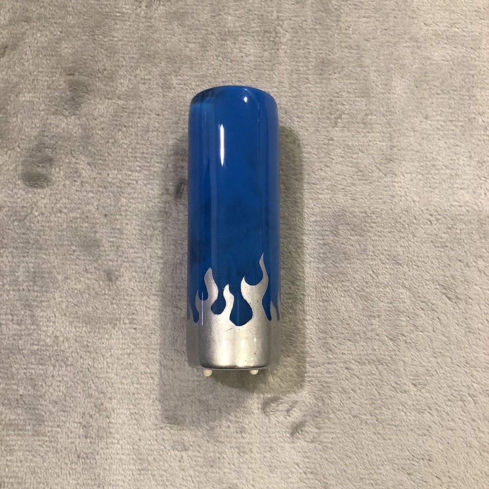 4.5 Inch Flame Shift Knob Resin Blue Handmade  12mmx1.25 Nissan Toyota Mazda